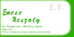 emese meszoly business card